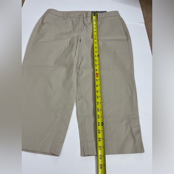 Talbots Perfect Skimmer Pedal Pusher Khaki Pants Size 8P New with Tags - Picture 7 of 10